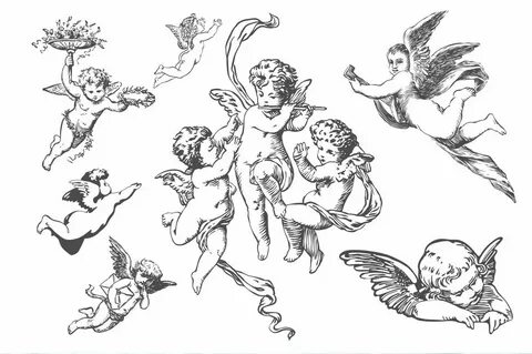 Angels and Cupids collection. Cupid tattoo, Cherub tattoo de