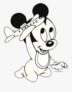 Transparent Mickey Ears Clipart - Baby Mickey Mouse Black An