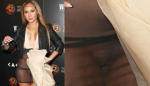 Adrienne Bailon No Panty Showed Pussy at Escape to Total Rew