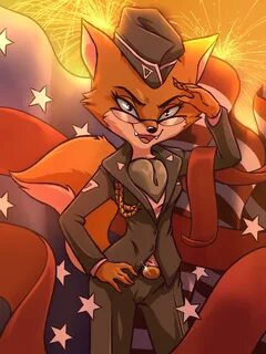Lt. Fox's Patriotism by Gannadene Squirrel and Hedgehog Know