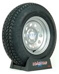 Trailer Tire ST205/75D14 Bias on Silver Modular Wheel 5 Lug 
