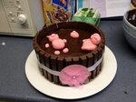 Pig Mud Cake Cake, Pig cake, Piggy cake