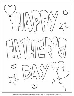 Father's Day - Coloring page - Happy Father's Day Planerium 