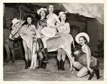 Young women from Sally Rand's Nude Ranch wearing cowboy hats