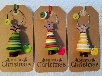 TEACHER ornaments/ ID badge clips Etsy Christmas button craf