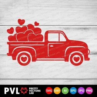 Valentine's Day Gnomes And Vintage Truck SVG File