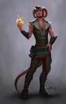 Tiefling mage - fire power RPG character inspiration - male 
