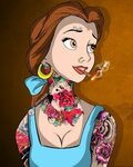 Disney Punk Princess Belle from beauty and the beast, taking
