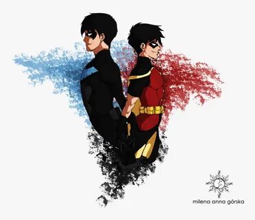 Transparent Young Justice Png - Robin And Nightwing Dick Gra