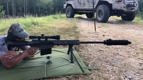 Barrett M107 A1 with suppressor and QDL - YouTube