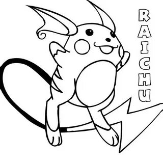 Raichu Pokemon Coloring Pages