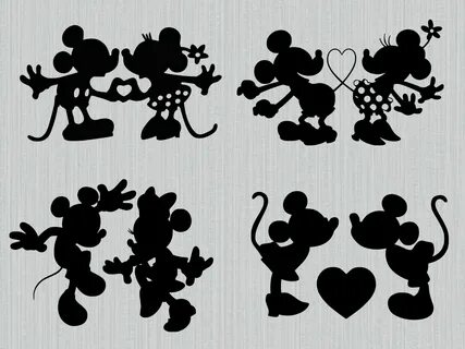 heart kissing Mickey mouse minnie mouse svg t-shirt transfer