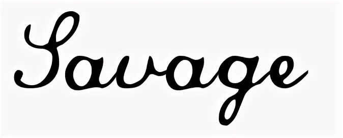 "Savage " - tattoo script, download free scetch