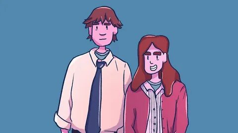 THE OFFICE / Pam Beesly and Jim Halpert Coloring Sketch - Yo