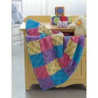 Color Block Panels Blanket in Bernat Li’l Tots - Downloadabl