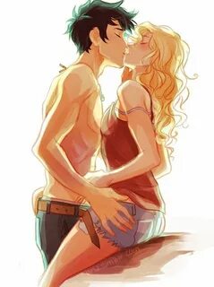 Art by Viria #Percabeth Percy jackson annabeth chase, Percy 