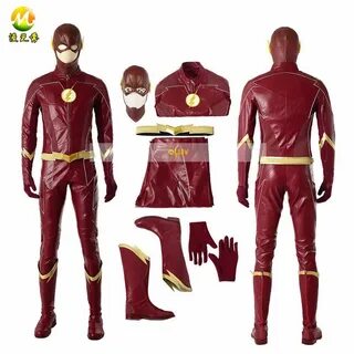 The Flash Season 4 Barry Allen Flash Cosplay Costume Hallowe
