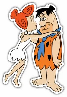 ✔ Fred And Wilma Flintstones Cartoon Car Bumper Sticker Deca