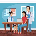 Doctors office cartoon stock vector. Illustration of healthy
