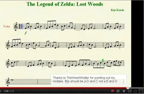 lente sentire impostato lost woods zelda flute sheet music m