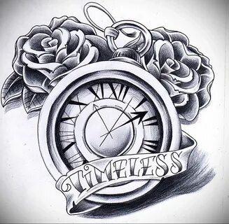 Фото эскиза для тату часы 19.01.2021 № 0013 - tattoo clock s