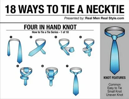 18 ways to tie a necktie. My personal favorite, 16 the Eldre