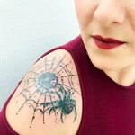 Spider web Tattoo Web tattoo, Geometric tattoo, Dreamcatcher
