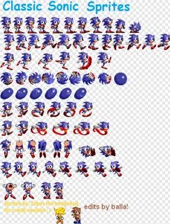 Sonic Sprite - Classic Sonic Sprite Sheet, Png Download - 39