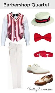 1920s Men's barbershop quartet outfit. How to get this look 