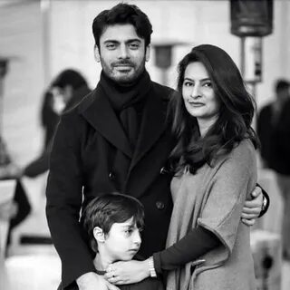 Fawad Khan with wife Sadaf and son Ayaan Khan Fashion Celebr