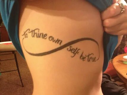 To Thine Own Self Be True Tattoo In Latin