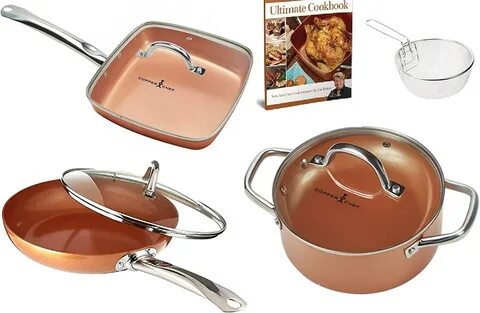 Buy Copper Chef Pans 8-Piece Heavy. 