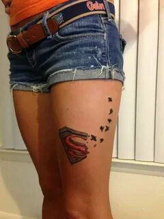 I like this Superman Tattoo. I would do it a bit smaller, li
