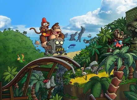 Donkey Kong Diddy Kong Art Donkey Kong Country Returns Art -