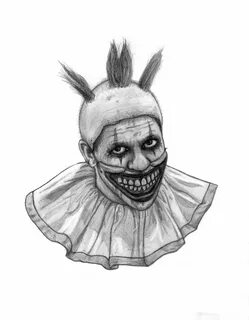 Twisty The Clown Scary drawings, Creepy art, Horror art