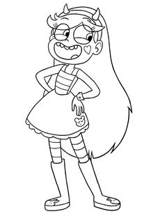 Marco and Star Butterfly Star coloring page