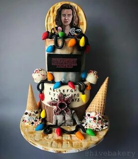 Another Stranger Things cake! Pastalar, Doğumgünü pastaları,