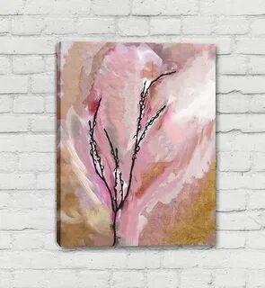 Pink Pussy Willow 183723 Pussy Willow Abstract Art Print