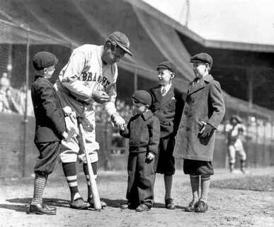 Babe Ruth and Kids, 1935 Babe ruth, Vintage baseball, Baseba