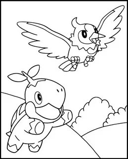 Pokemon Turtwig coloring sheet picture - Topcoloringpages.ne