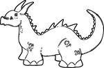 Dinosaur Black And White Animal Clipart - Coloring Black And