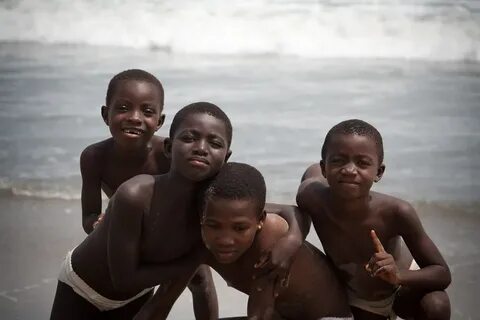 Black kids at the beach Black kids at Kokrobite beach, nea. 