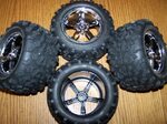 4 Traxxas Excellence 49077-3 3.3 T-Maxx Tires Wheels Fit 3.8