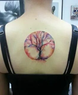 Watercolor+tree+of+life+tattoo+by+Jemka Pretty tattoos, Beau