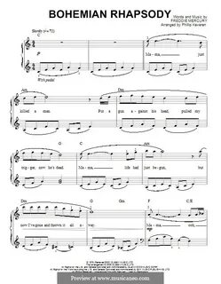 Piano-vocal version (Bohemian Rhapsody (Queen)) by Freddie M