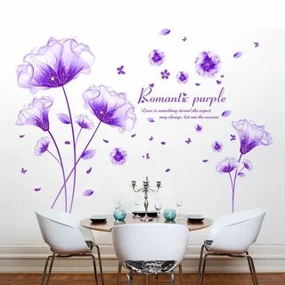 Removable Dream Flower Wall Stickers PVC Material Waterproof