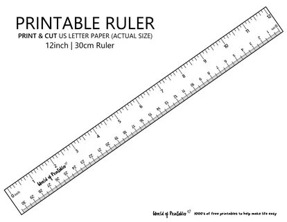 printable ruler 12 inch actual size - printable rulers free 