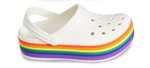 rainbow crocs platform cheap online
