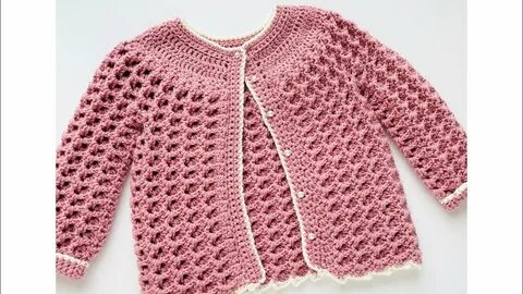 Crochet sweater, crochet matinee coat for girls up to 10 yea