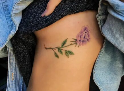 lavender rose tattoo on my upper ribcage / by Austin Archer 